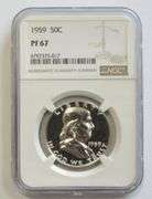 1959 PROOF FRANKLIN NGC 67