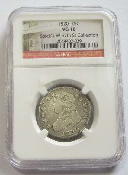 1820 BUST HALF NGC VG STACKS COLLECTION