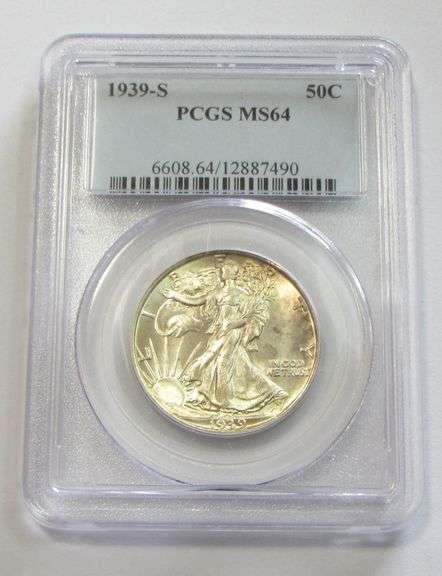 1939-S WALKING LIBERTY HALF PCGS MS64