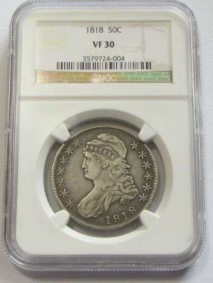 1818 EARLY BUST HALF SUPER ORIGINAL NGC VF30