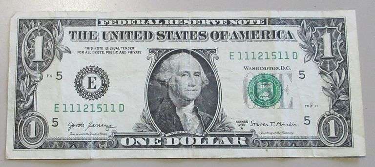 $1 $1 6 1S SERIAL NUMBER NOTE - Star Coin and Currency, LLC