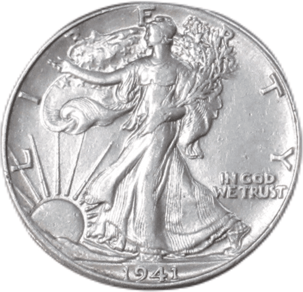 1941 Walking Liberty Half Dollar Coin