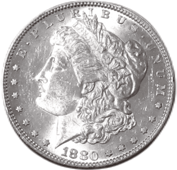 1880-S Morgan Silver Dollar Coin