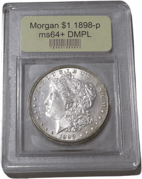 1898-P Morgan Silver Dollar MS64+ DMPL Coin