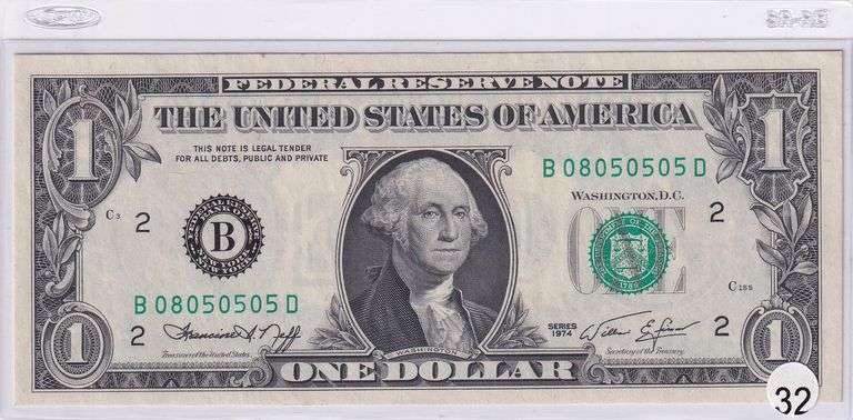 $1 1974 FRN 08050505