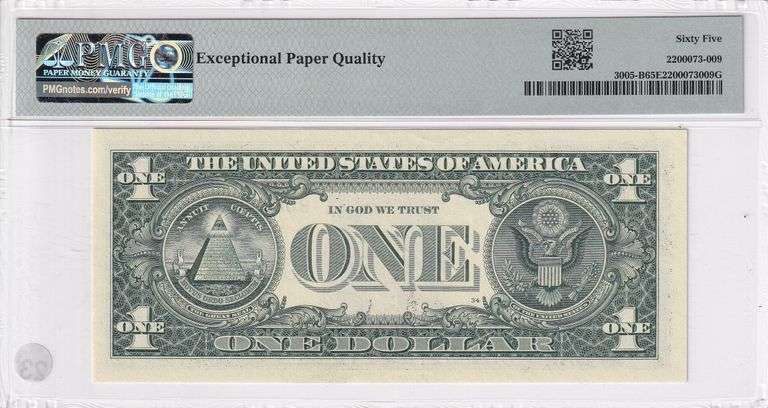 $1 2017A FRN PMG GEM 65 EPQ FANCY SERIAL NUMBER 08880808