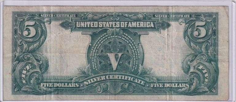 $5 CHIEF SILVER CERTIFICATE 1899 ALWAYS HIGHLY COLLECTED