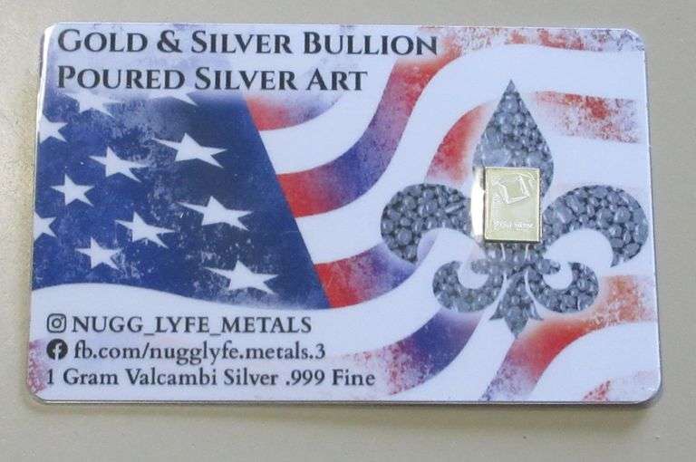 1 GRAM VALCAMBI SILVER BAR .999 FINE