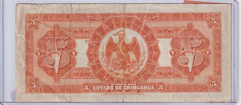 5 PESOS 1913 MEXICO