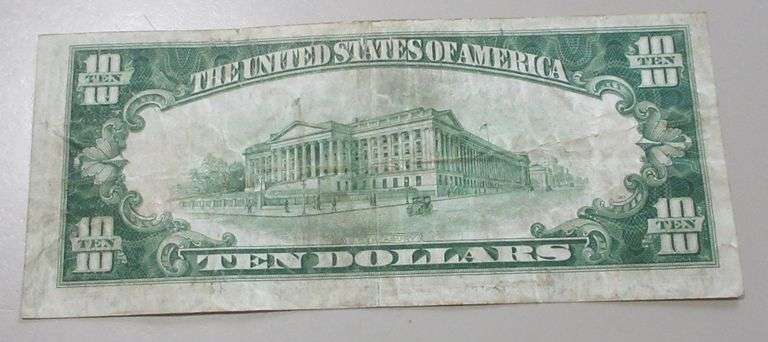 $10 1928 REDEEMABLE IN GOLD FRN