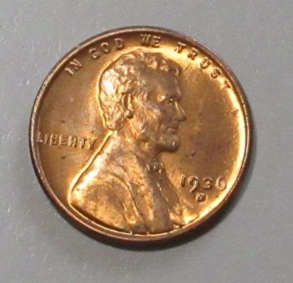 BU RED 1936-D WHEAT CENT