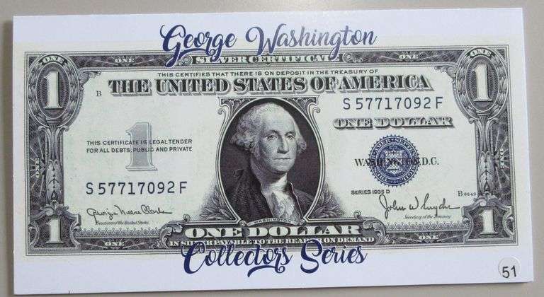 $1 WASHINGTON COLLECTOR SERIAL FRN