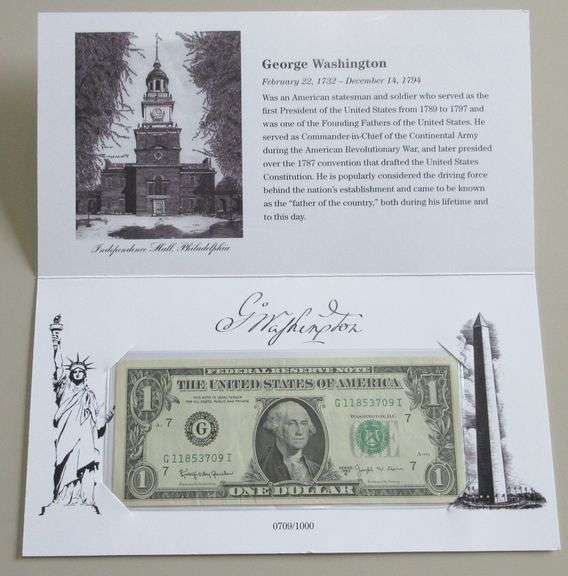 $1 WASHINGTON COLLECTOR SERIAL FRN