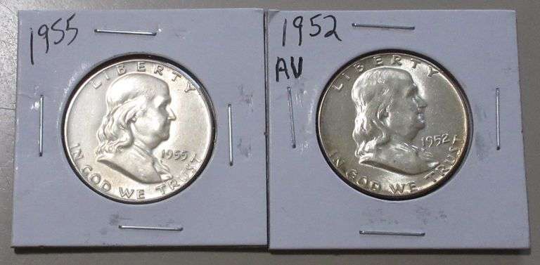 1952 1955 FRANKLIN HALF LOT