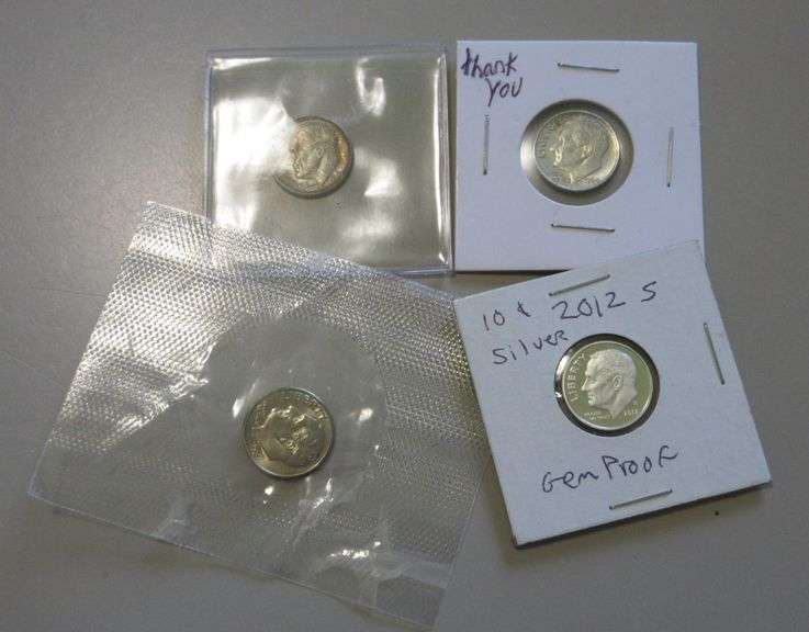 3 SILVER DIMES 1 CLAD