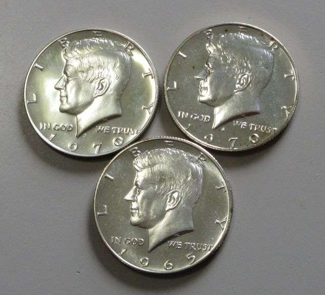 3 BU SILVER KENNEDY HALF DOLLARS 40%