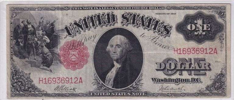 $1 1917 RED SEAL LEGAL TENDER