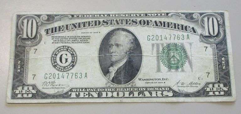 $10 REDEEMABLE IN GOLD FRN 1928