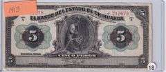 5 PESOS 1913 MEXICO