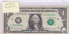 $1 FRN STAR LOW SERIAL NUMBER