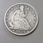 1854 SEATED HALF DOLLAR