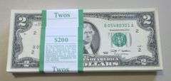 ORIGINAL BANK PACK $2 2009 GEM 100 CONSECUTIVE