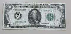 $100 REDEEMABLE IN GOLD FRN 1928 NUMERICAL 7