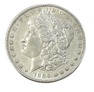 TOUGH DATE $1 1884-S MORGAN SILVER DOLLAR
