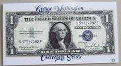 $1 WASHINGTON COLLECTOR SERIAL FRN