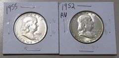 1952 1955 FRANKLIN HALF LOT