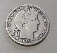 1912 BARBER HALF DOLLAR