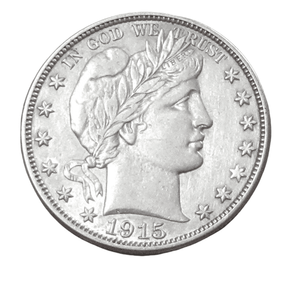 1915-D PLEASING BARBER HALF DOLLAR