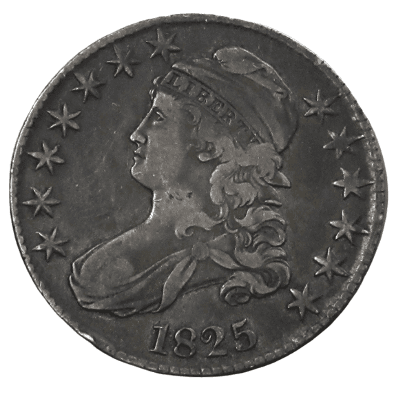 1825 CAPPED BUST HALF DOLLAR