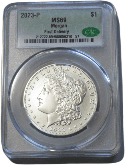 2023 $1 MORGAN CAC GRADING MS69