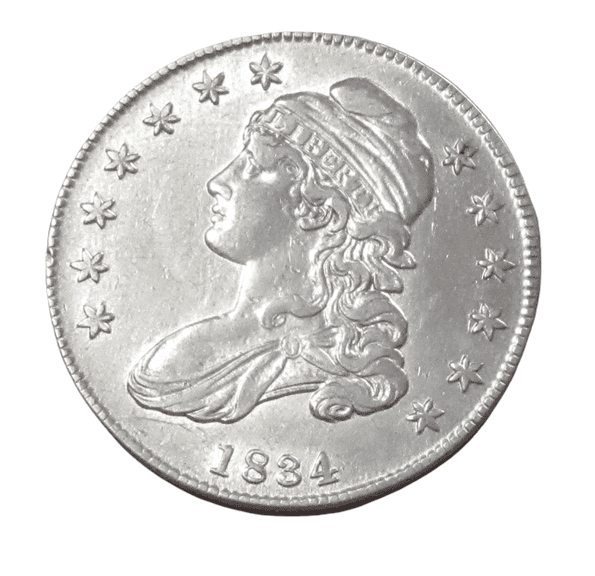 1834 HIGH GRADE CAPPED BUST HALF DOLLAR