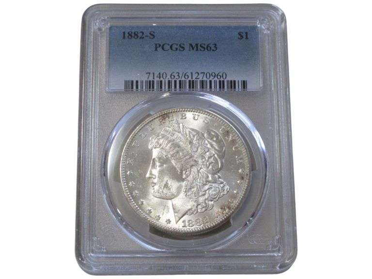 1882-S Morgan Silver Dollar PCGS MS63 Brilliant Uncirculated