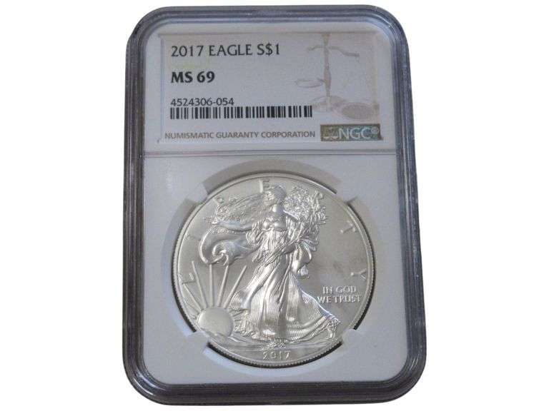 2017 American Silver Eagle MS 69 NGC Certified High Grade
