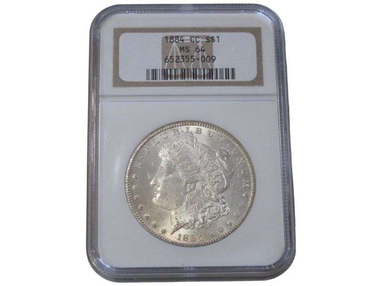 1884-CC Morgan Silver Dollar MS64 NGC