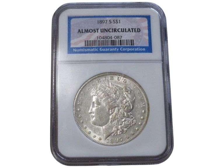 1897-S Morgan Silver Dollar Almost Uncirculated NGC