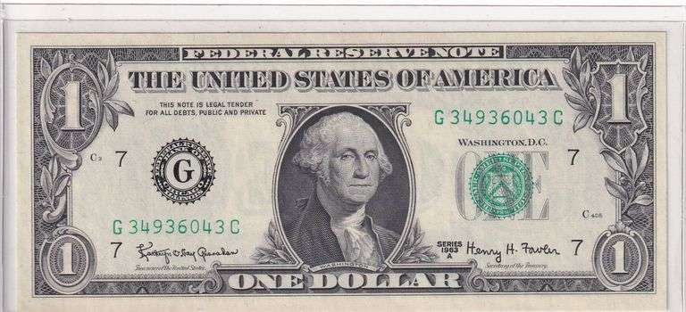 1963 Series A $1 Federal Reserve Note