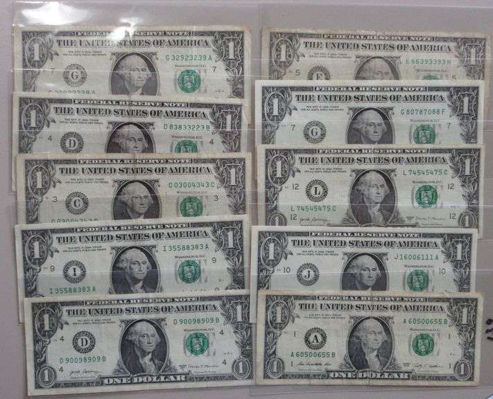 LOT OF 10 FANCY TRINARY NOTES