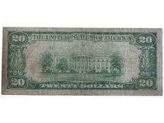 1929 $20 National  Note - Federal Reserve Bank of Boston