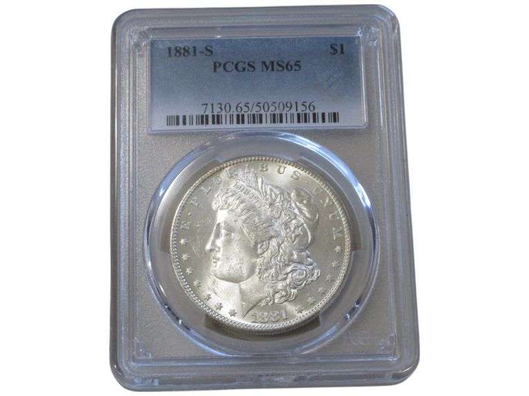 1881-S Morgan Silver Dollar - PCGS MS65 Certified