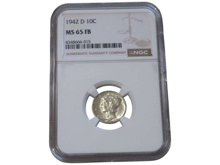 1942 D Mercury Dime NGC MS 65 FB