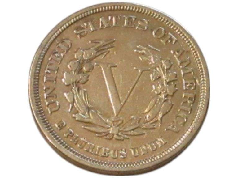 1883 Liberty Head Nickel - No Cents Variety Racketeering nickel gold plate