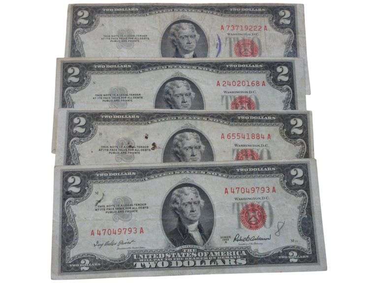 Vintage $2 United States Red Seal Notes – Lot of 4 - Star Coin and ...