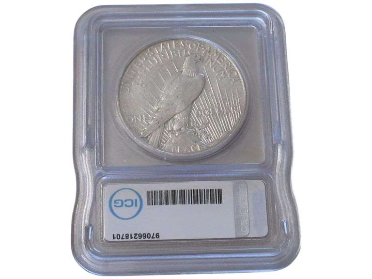 1935 Peace Dollar ICG VF30 Details - Harshly Cleaned