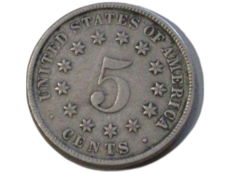 1882 Shield Nickel  - In God We Trust Design