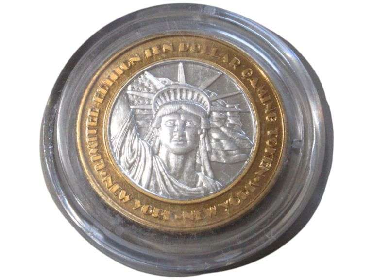 Limited Edition $10 Gaming Token - Statue of Liberty Design