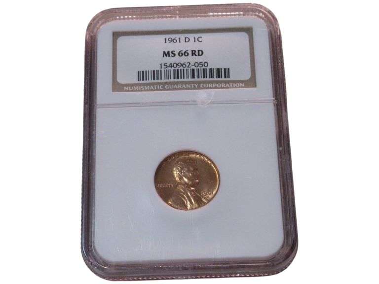 1961 D Lincoln Cent MS 66 RD - NGC Graded Penny